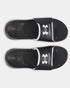 Under Armour Slide's כפכפי אנדר ארמור בצבע שחור לוגו לבן